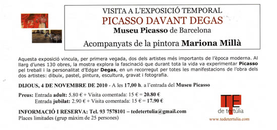 Visita comentada per Mariona Millà al Museu Picasso de Barcelona
